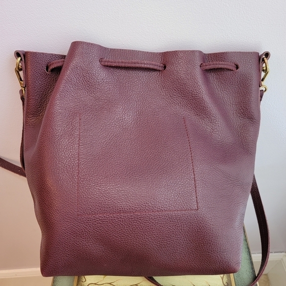 Mark & Graham Leather Drawstring Bag - Picture 2 of 7